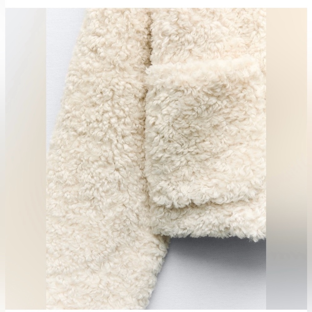 Zara Faux Shearling Jacket - Picture 7 of 12